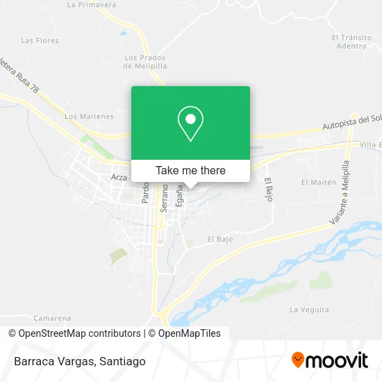 Barraca Vargas map