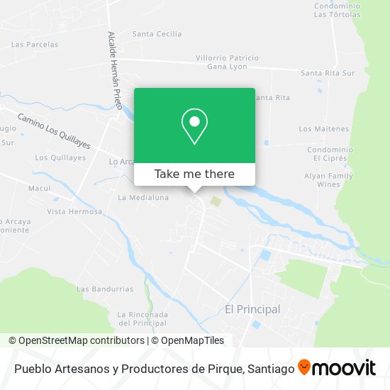 Pueblo Artesanos y Productores de Pirque map
