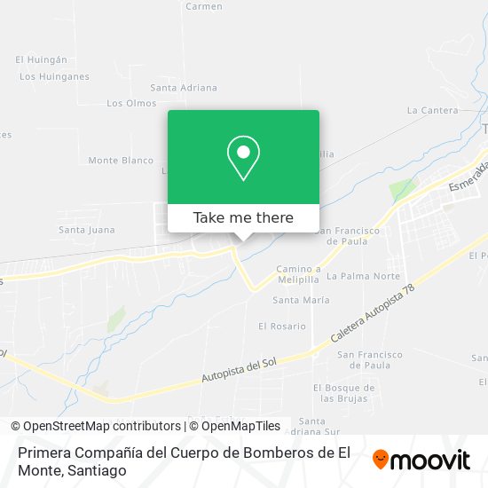 Mapa de Primera Compañía del Cuerpo de Bomberos de El Monte