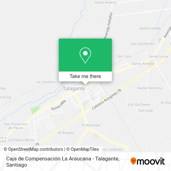 Caja de Compensación La Araucana - Talagante map