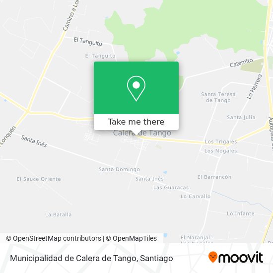 Municipalidad de Calera de Tango map