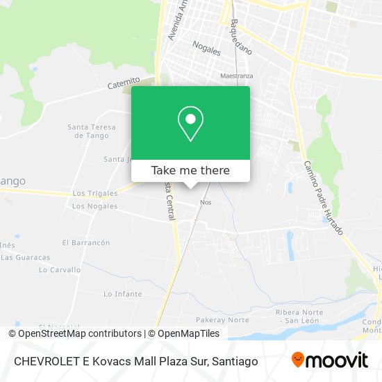 Mapa de CHEVROLET E Kovacs Mall Plaza Sur