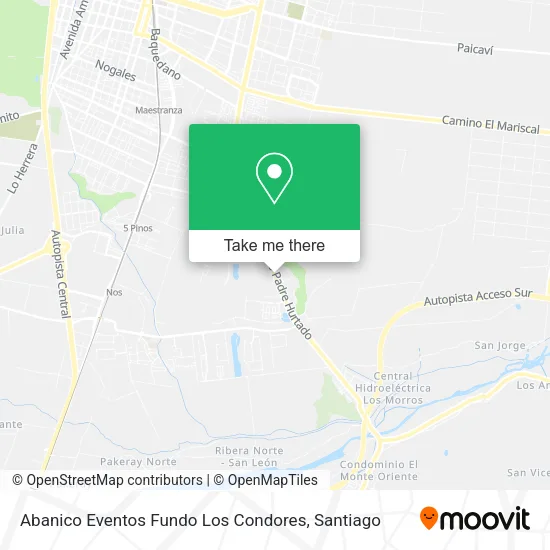 Abanico Eventos Fundo Los Condores map