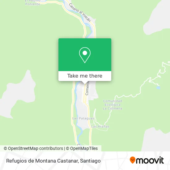 Refugios de Montana Castanar map