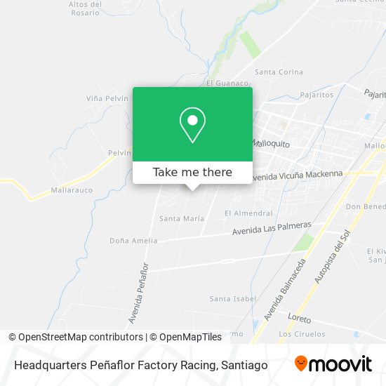 Headquarters Peñaflor Factory Racing map