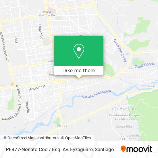 Mapa de PF877-Nonato Coo / Esq. Av. Eyzaguirre