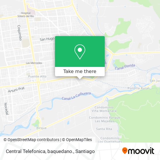 Central Telefonica, baquedano. map