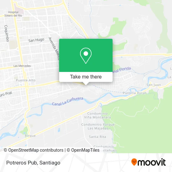 Potreros Pub map