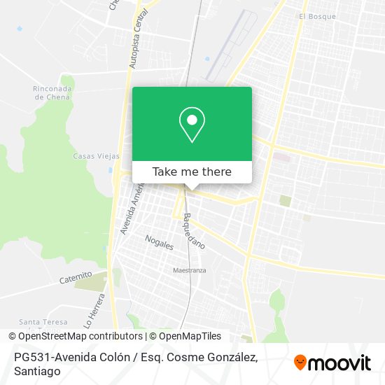 Mapa de PG531-Avenida Colón / Esq. Cosme González