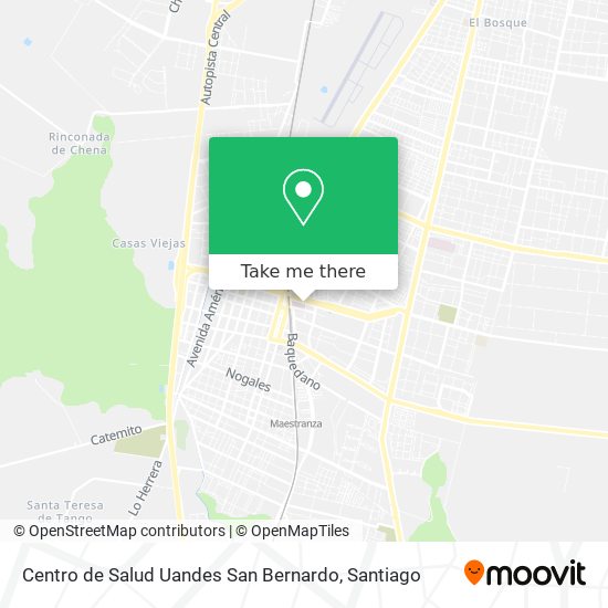 Centro de Salud Uandes San Bernardo map