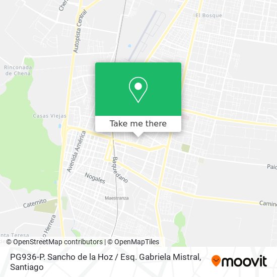 PG936-P. Sancho de la Hoz / Esq. Gabriela Mistral map