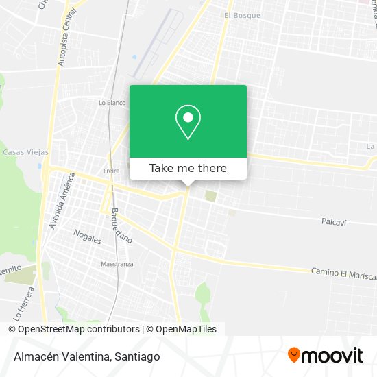 Almacén Valentina map