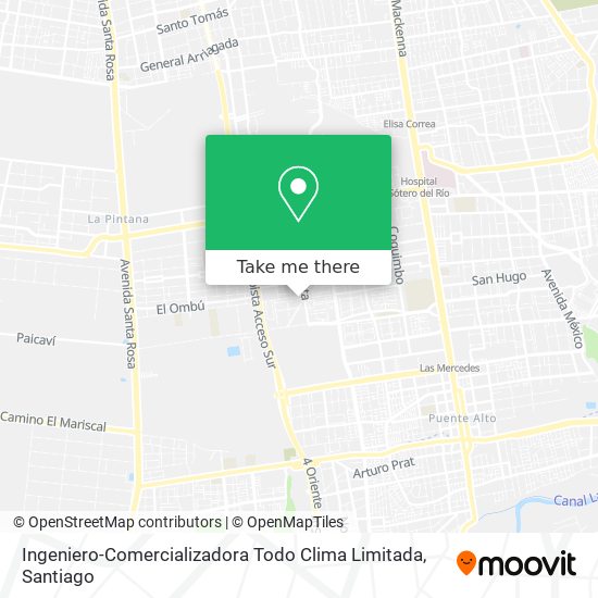 Ingeniero-Comercializadora Todo Clima Limitada map