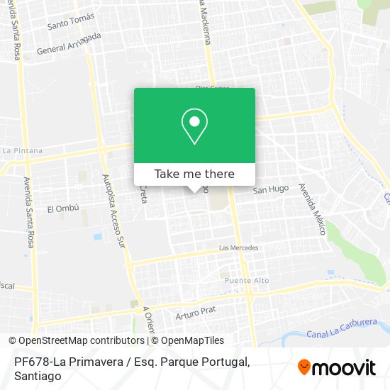 PF678-La Primavera / Esq. Parque Portugal map