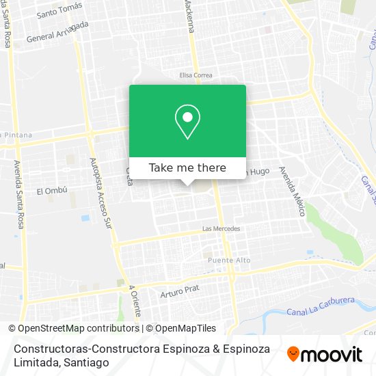 Constructoras-Constructora Espinoza & Espinoza Limitada map