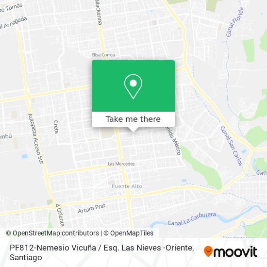 PF812-Nemesio Vicuña / Esq. Las Nieves -Oriente map