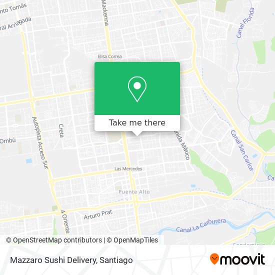 Mazzaro Sushi Delivery map