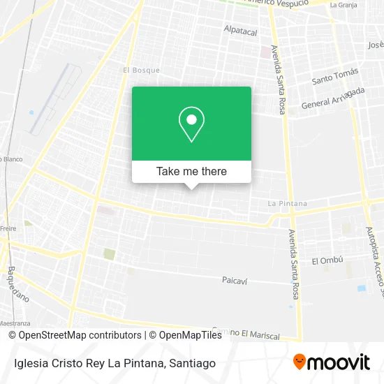 Iglesia Cristo Rey La Pintana map