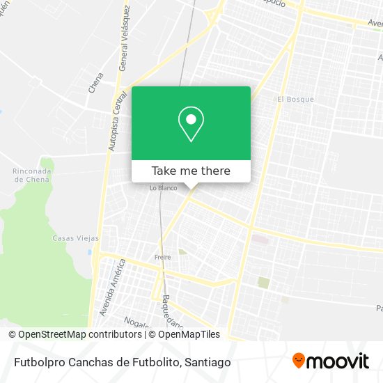 Mapa de Futbolpro Canchas de Futbolito