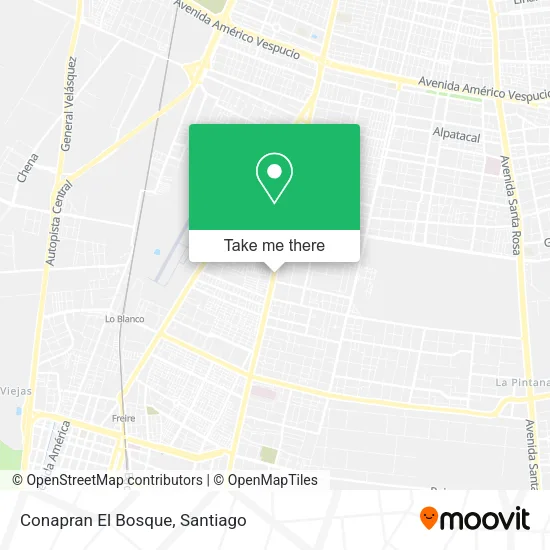 Conapran El Bosque map