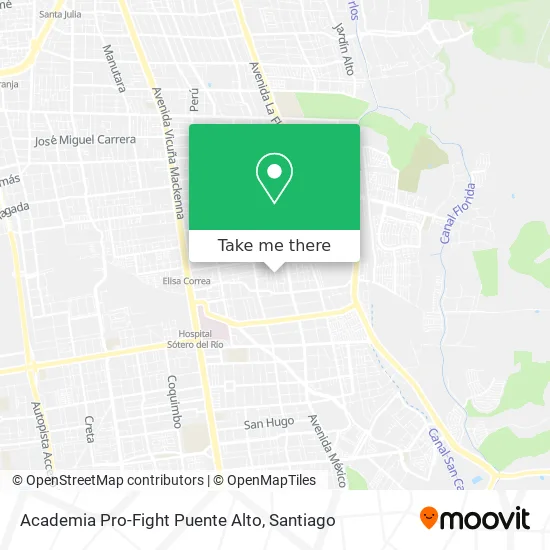 Academia Pro-Fight Puente Alto map