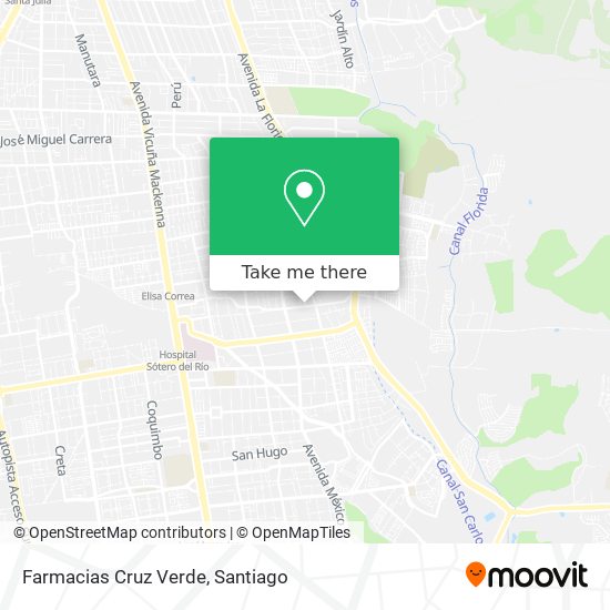 Farmacias Cruz Verde map