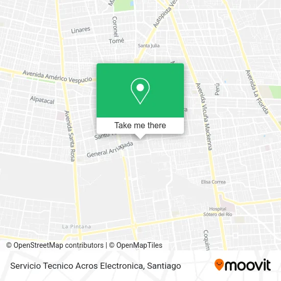 Servicio Tecnico Acros Electronica map