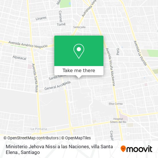 Ministerio Jehova Nissi a las Naciones, villa Santa Elena. map