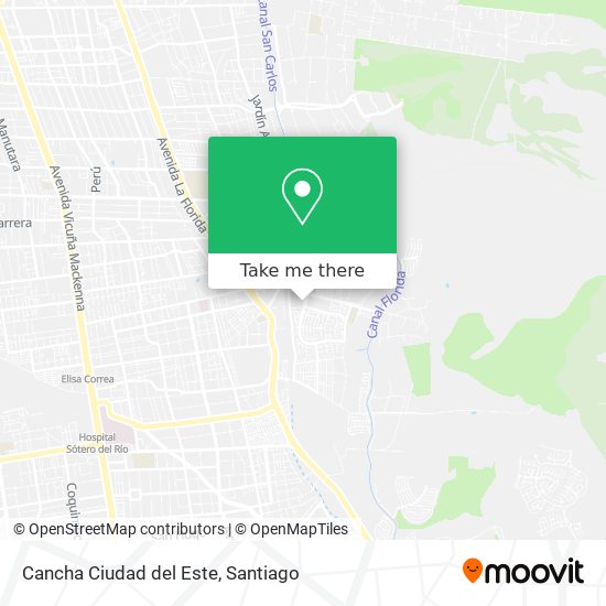 Cancha Ciudad del Este map