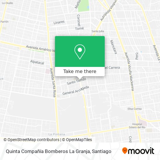 Quinta Compañía Bomberos La Granja map