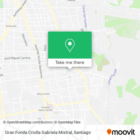 Mapa de Gran Fonda Criolla Gabriela Mistral
