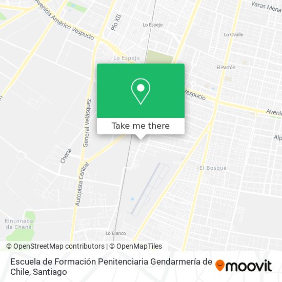 Escuela de Formación Penitenciaria Gendarmería de Chile map