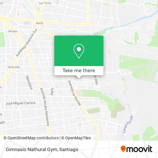 Mapa de Gimnasio Nathural Gym