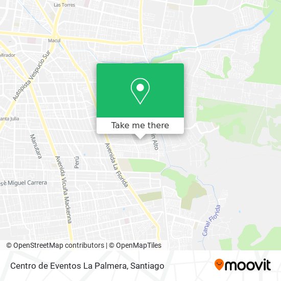 Mapa de Centro de Eventos La Palmera