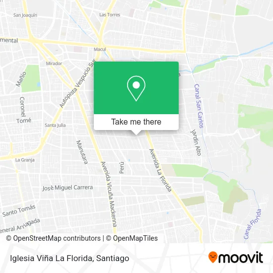 Iglesia Viña La Florida map
