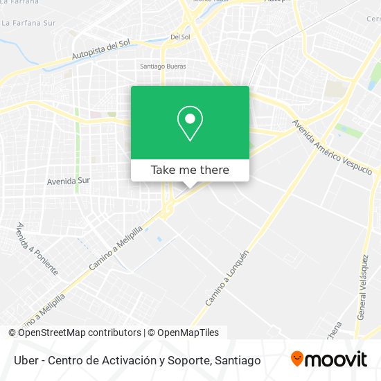 Uber - Centro de Activación y Soporte map