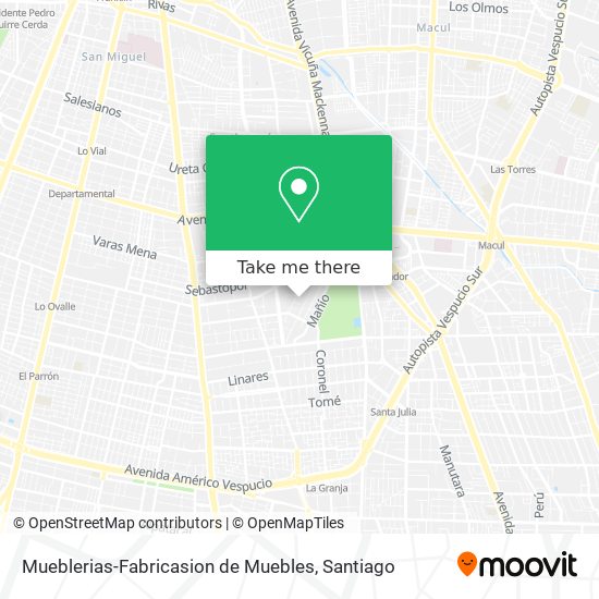 Mueblerias-Fabricasion de Muebles map