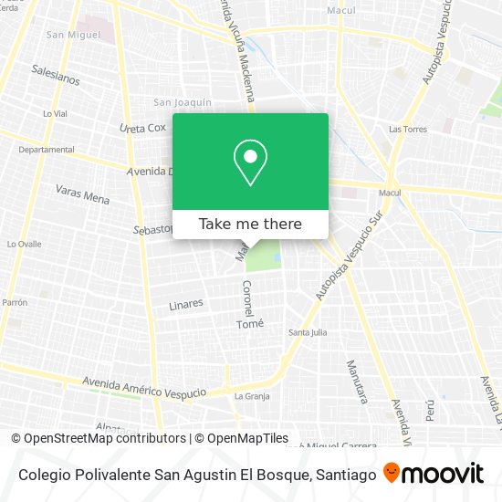 Colegio Polivalente San Agustin El Bosque map