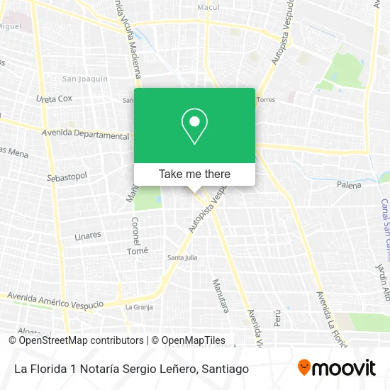 La Florida 1 Notaría Sergio Leñero map