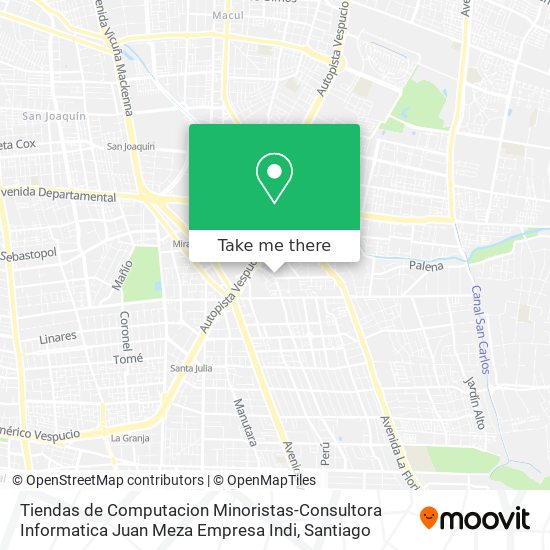 Mapa de Tiendas de Computacion Minoristas-Consultora Informatica Juan Meza Empresa Indi