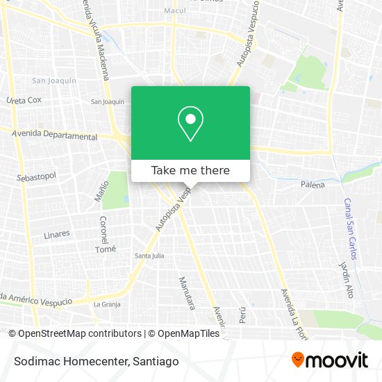 Sodimac Homecenter map