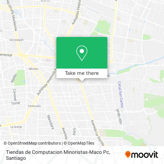 Mapa de Tiendas de Computacion Minoristas-Maco Pc