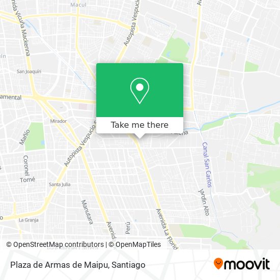 Mapa de Plaza de Armas de Maipu
