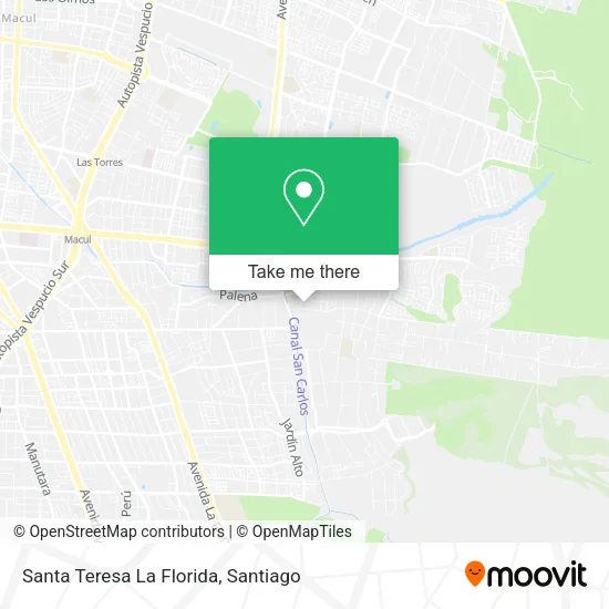 Santa Teresa La Florida map