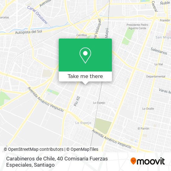 Mapa de Carabineros de Chile, 40 Comisaría Fuerzas Especiales