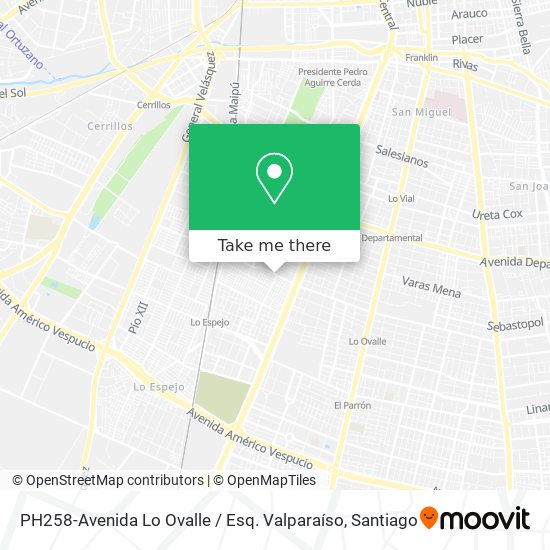 PH258-Avenida Lo Ovalle / Esq. Valparaíso map