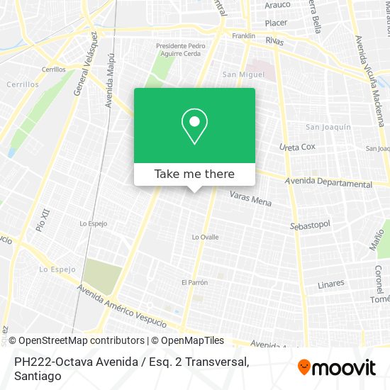 PH222-Octava Avenida / Esq. 2 Transversal map