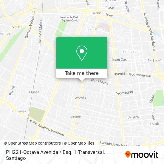 PH221-Octava Avenida / Esq. 1 Transversal map