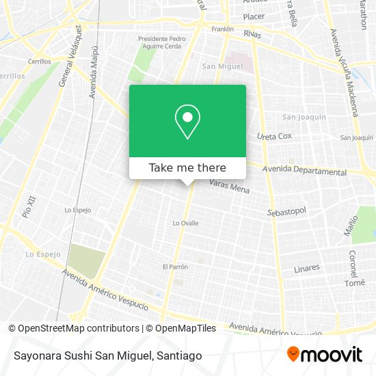 Sayonara Sushi San Miguel map