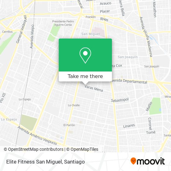 Elite Fitness San Miguel map